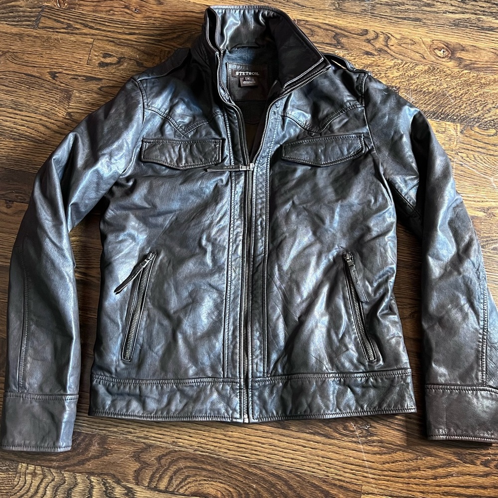 Stetson Dark Leather Field Jacket